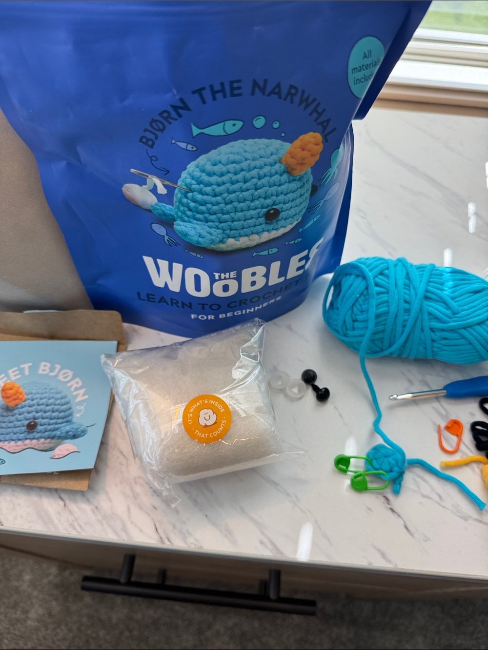 The Woobles Kids Crochet Kit - Narwhal - Picture 7 of 7